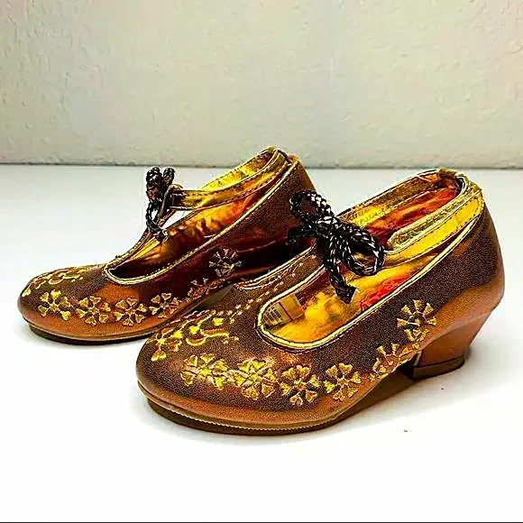 Disney Shoes Disney Store Elena Of Avalor Costume Shoes Gold Metallic Heels For Dress Up Poshmark